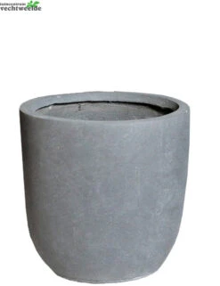 Pot Egg Clayfibre D32h31cm Grijs M