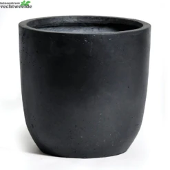 Pot Egg Clayfibre D46h43cm Zwart