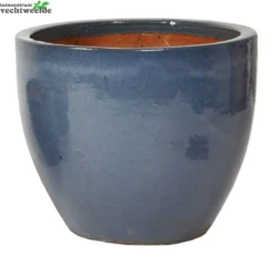 Pot Egg Glazuur D31h25cm Grijs