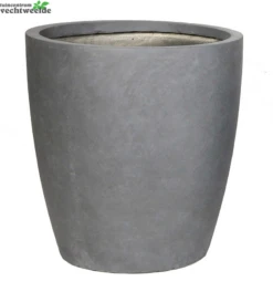 Pot Egg Hoog Clay Fibre Dia42 H52 CM Antraciet Grijs