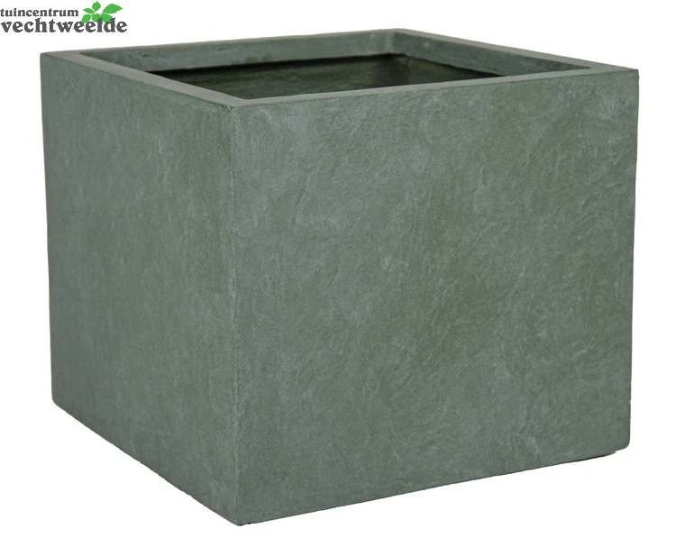 Pot Kubus Cf B34 - H30 Groen 3 Pot Kubus Cf B34 - H30 Groen