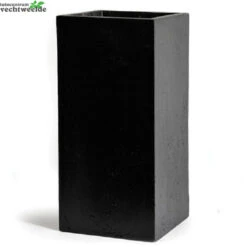 Pot Kubus Clay Fibre Hoog B40 - H80 Cm Zwart