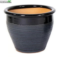 Pot Planter Relief D38 - H31cm Grijs