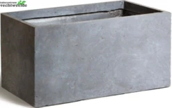 Pot Rechthoek Clay Fibre L80 B40 - H40 Cm Grijs -Tuinplanten Benodigdheden pot rechthoek clay fibre l80 b40 h40 cm grijs 586x368 620908a85b8f1 l