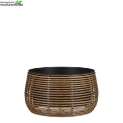 Schaal Cesena D36h20cm Lichtbruin