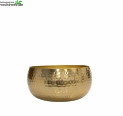Schaal Kody Metaal D28h13cm Gold - Ter Steege