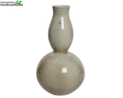 Decoris Vaas Aardewerk D14.5h45cm Zilver