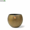 Vaas Bol Groove 17h14cm Zwart/goud -Tuinplanten Benodigdheden vaas bol groove 17h14cm zwart goud 750x750 627e3be307a05 l