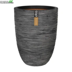 Vaas Eleg Laag Rib Nl D46h58 Antraciet