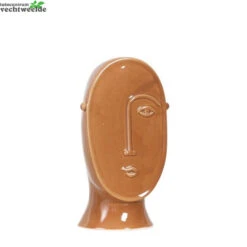 Vaas Face L11.5b8h20cm Oker - Mica