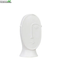 Vaas Face L11.5b8h20cm Wit - Mica