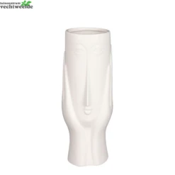 Vaas Gezicht L12b11.5h30cm Wit -Tuinplanten Benodigdheden vaas gezicht l12b11 5h30cm wit 750x750 6208fe224da7f l