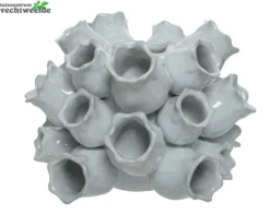 Decoris Vaas Keramiek L20b19.5h15.5cm Wit